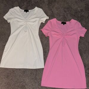 White and Pink Dress